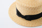 プチカスマイズ：麦ブレード カンカン帽 生成xリボンカラーブラック