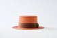 プチカスマイズ：麦ブレード カンカン帽 レンガxリボンカラーブラウン