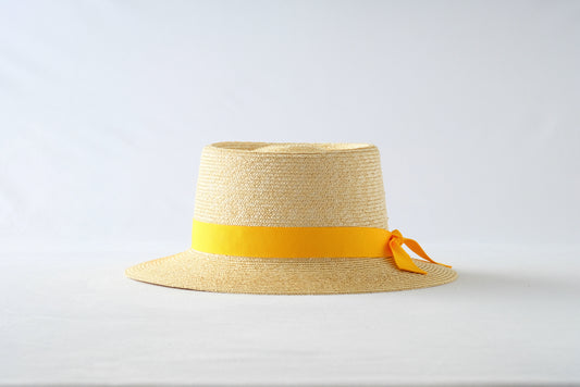 プチカスマイズ:麦ブレードポークパイ ホワイトxリボンカラーイエロー